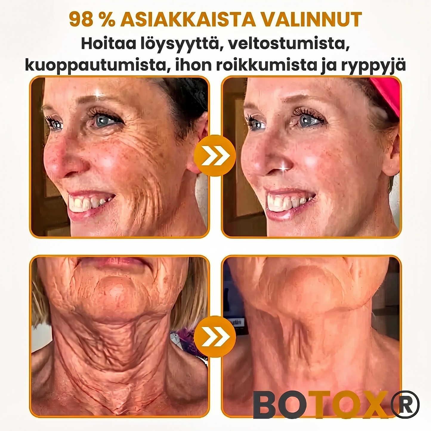 Hormonra - Vähennä ryppyjä 2 minuutissa - Nopea ja tehokas anti-age-seerumi - Säästä aikaa ja rahaa