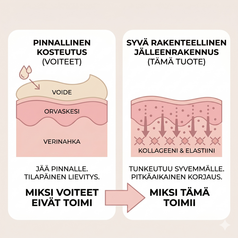 Miksi kaikki ne voiteet ja seerumit eivät tehneet mitään?